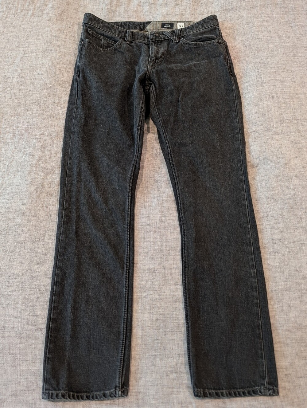 Volcom Vorta Slim Straight Denim Pants Size 31